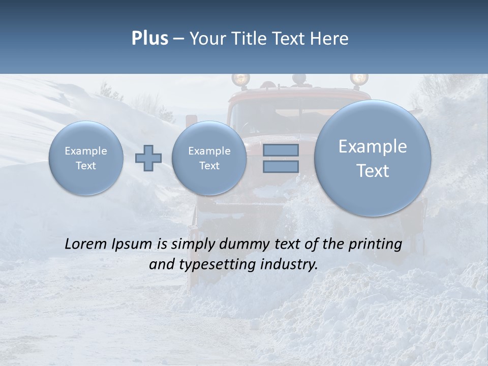 A Snow Plow Is Dumping Snow On A Road PowerPoint Template