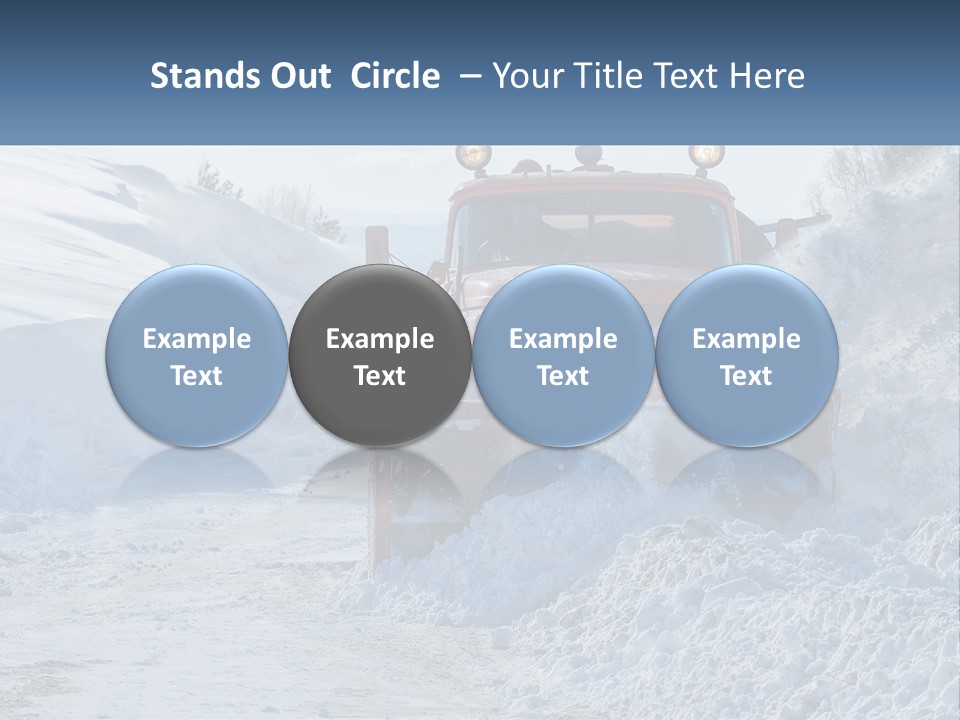 A Snow Plow Is Dumping Snow On A Road PowerPoint Template