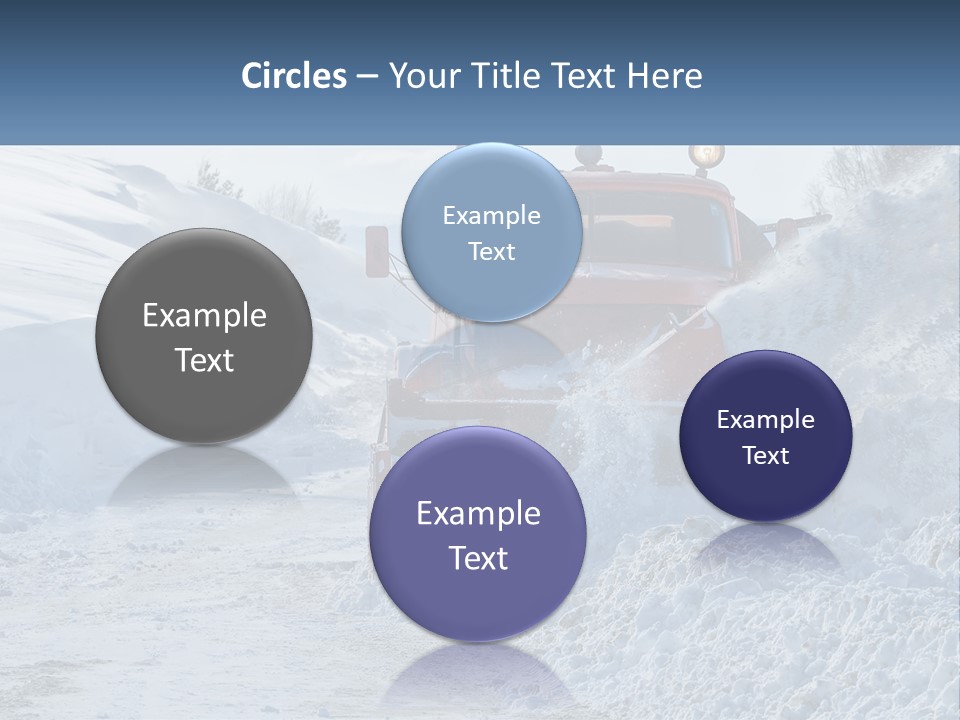 A Snow Plow Is Dumping Snow On A Road PowerPoint Template