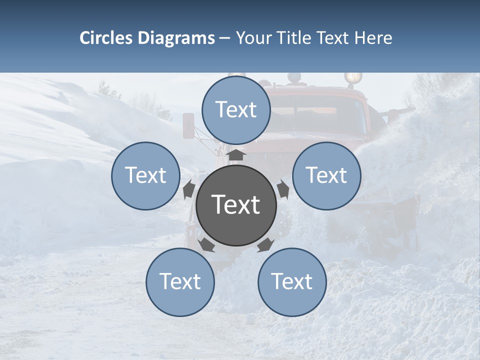 A Snow Plow Is Dumping Snow On A Road PowerPoint Template