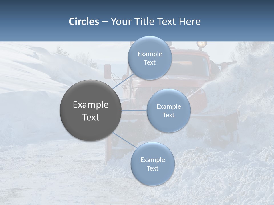 A Snow Plow Is Dumping Snow On A Road PowerPoint Template