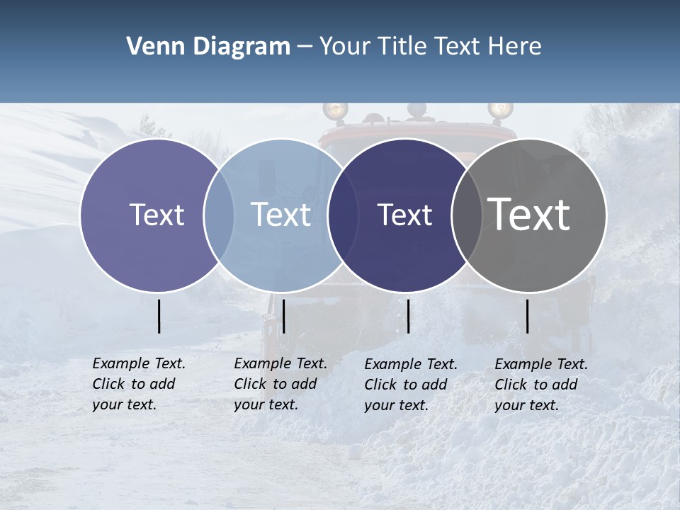A Snow Plow Is Dumping Snow On A Road PowerPoint Template