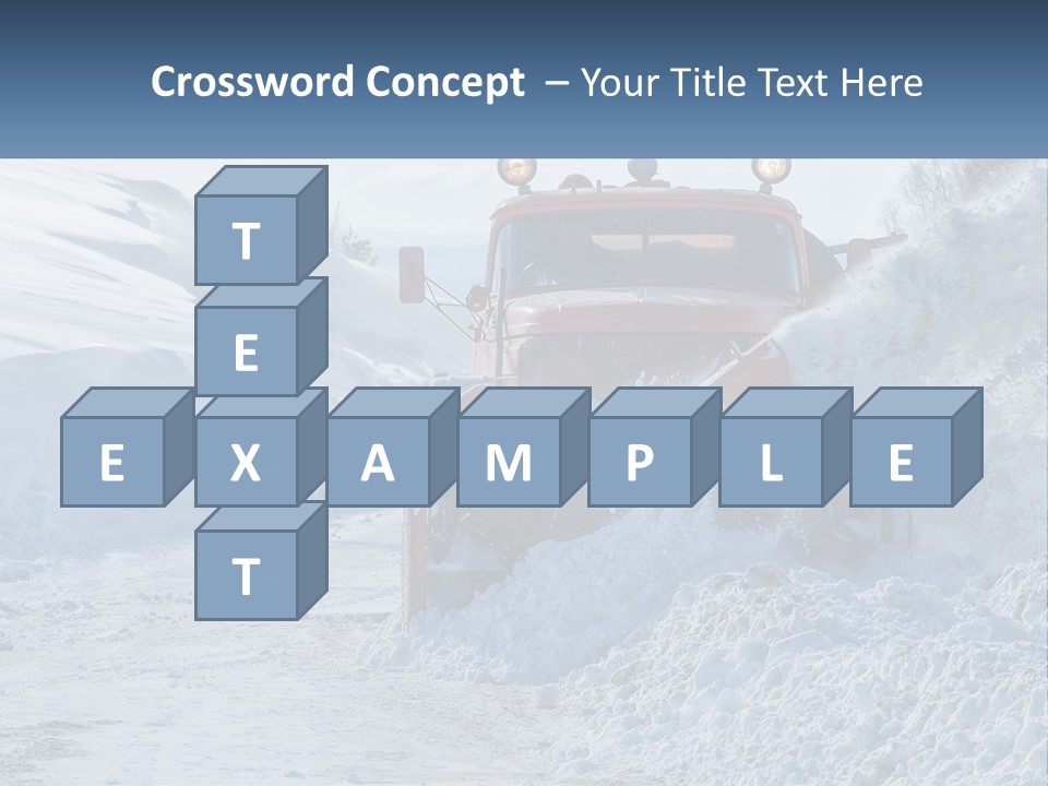 A Snow Plow Is Dumping Snow On A Road PowerPoint Template