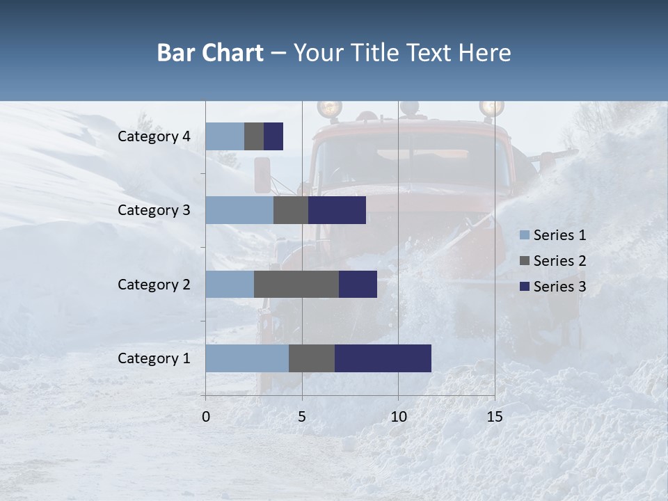 A Snow Plow Is Dumping Snow On A Road PowerPoint Template