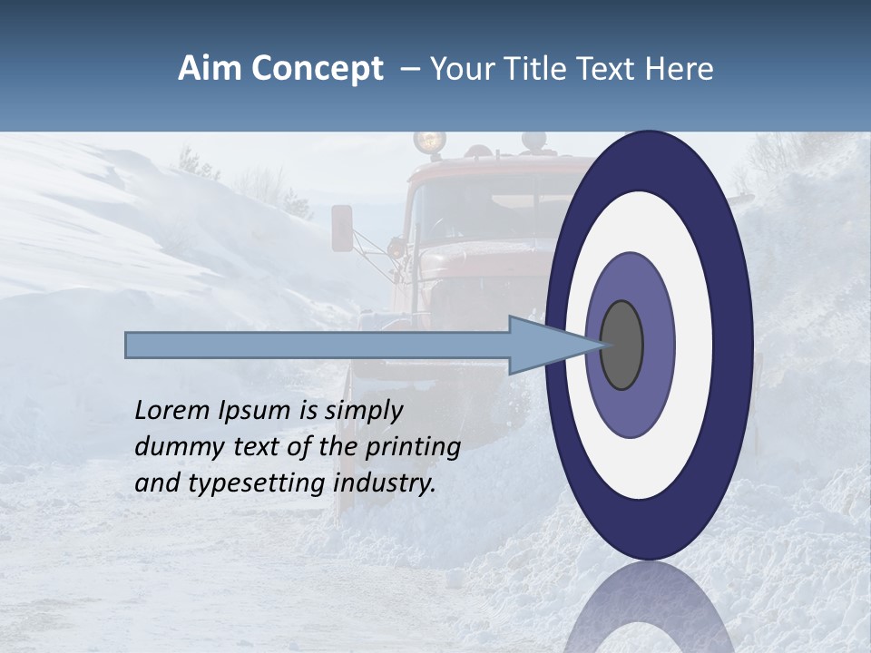 A Snow Plow Is Dumping Snow On A Road PowerPoint Template