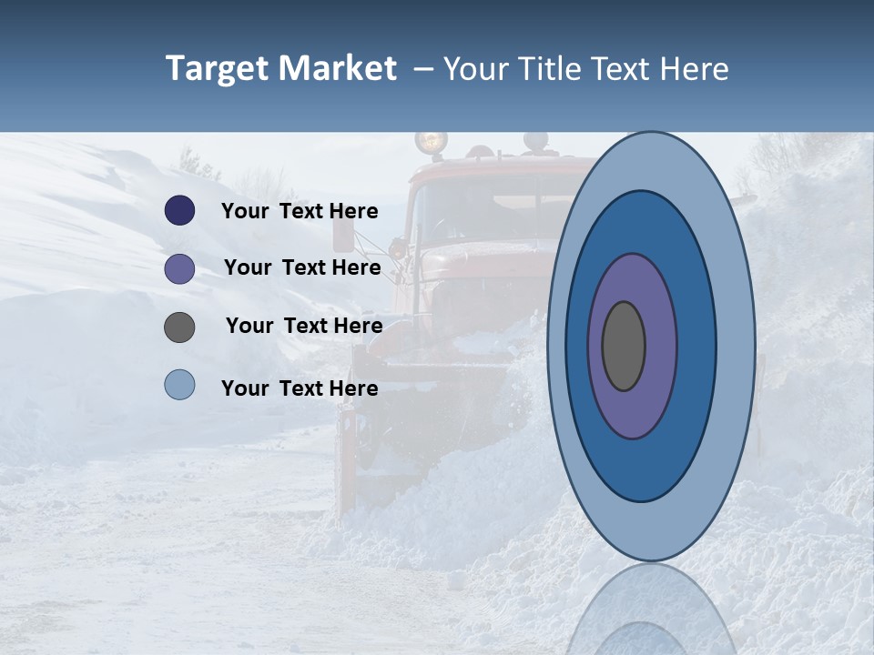 A Snow Plow Is Dumping Snow On A Road PowerPoint Template