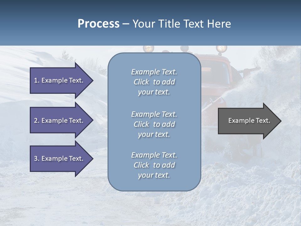 A Snow Plow Is Dumping Snow On A Road PowerPoint Template