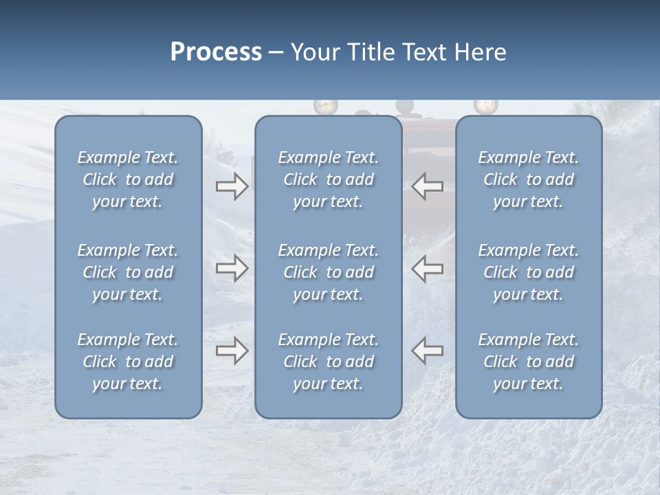 A Snow Plow Is Dumping Snow On A Road PowerPoint Template