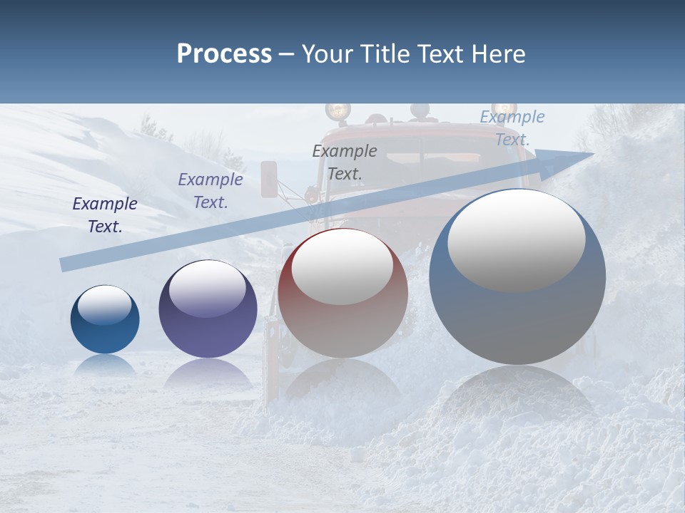 A Snow Plow Is Dumping Snow On A Road PowerPoint Template