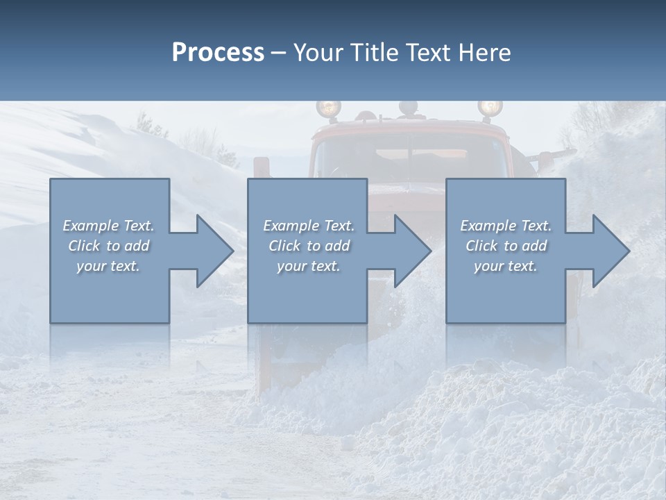 A Snow Plow Is Dumping Snow On A Road PowerPoint Template