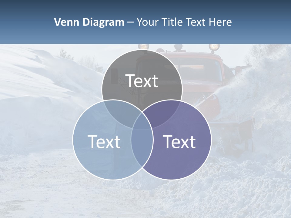 A Snow Plow Is Dumping Snow On A Road PowerPoint Template