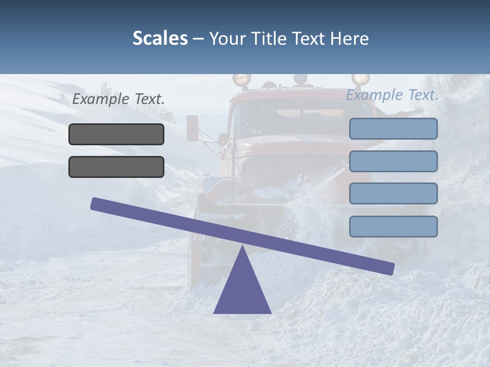 A Snow Plow Is Dumping Snow On A Road PowerPoint Template