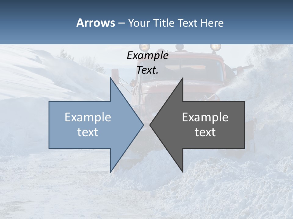 A Snow Plow Is Dumping Snow On A Road PowerPoint Template