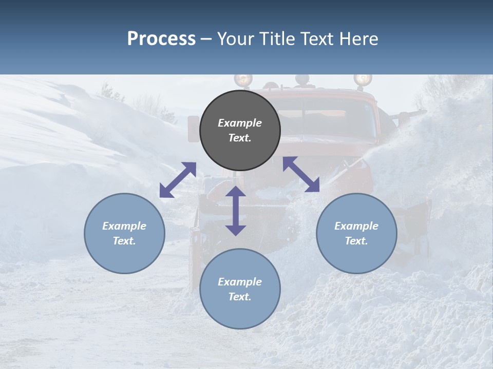 A Snow Plow Is Dumping Snow On A Road PowerPoint Template