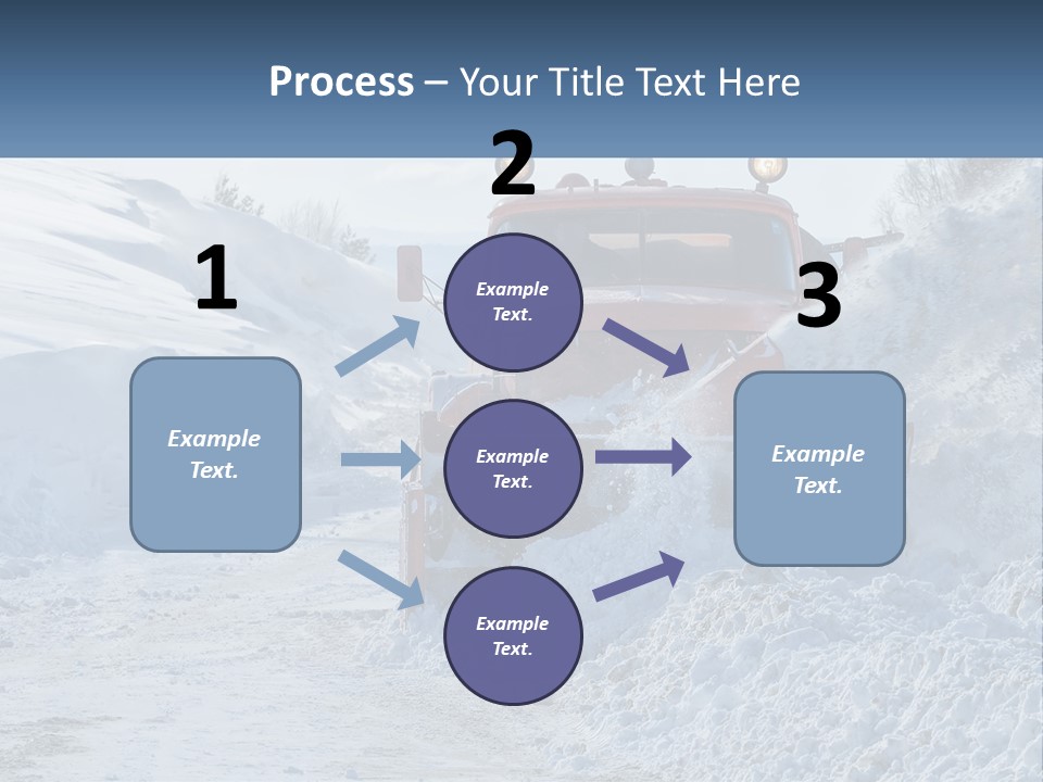 A Snow Plow Is Dumping Snow On A Road PowerPoint Template