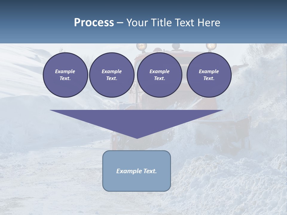 A Snow Plow Is Dumping Snow On A Road PowerPoint Template