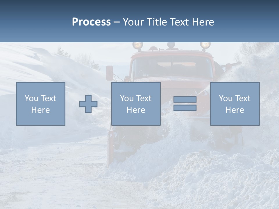A Snow Plow Is Dumping Snow On A Road PowerPoint Template