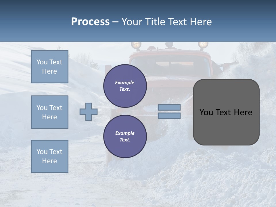 A Snow Plow Is Dumping Snow On A Road PowerPoint Template