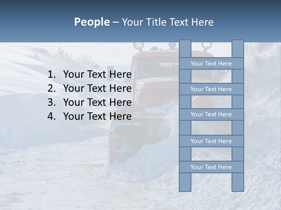 A Snow Plow Is Dumping Snow On A Road PowerPoint Template