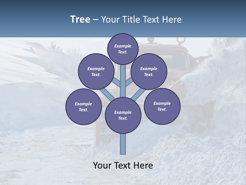 A Snow Plow Is Dumping Snow On A Road PowerPoint Template