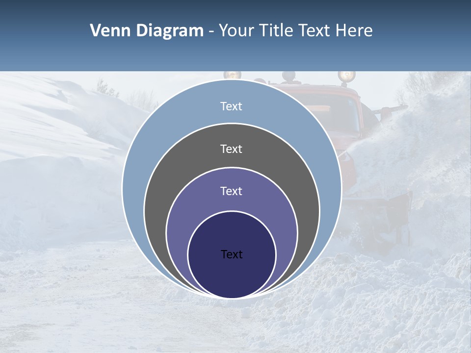 A Snow Plow Is Dumping Snow On A Road PowerPoint Template