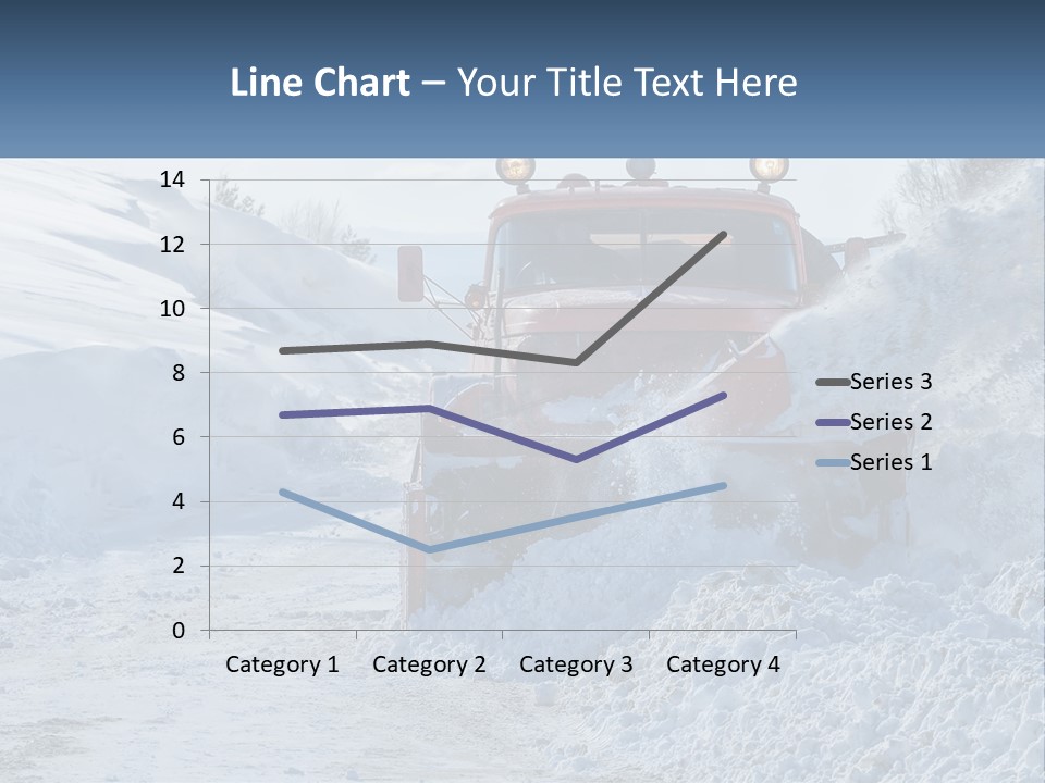 A Snow Plow Is Dumping Snow On A Road PowerPoint Template