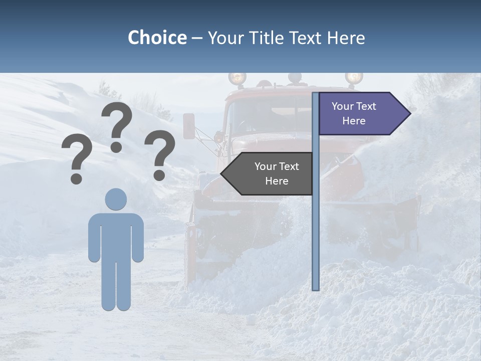 A Snow Plow Is Dumping Snow On A Road PowerPoint Template