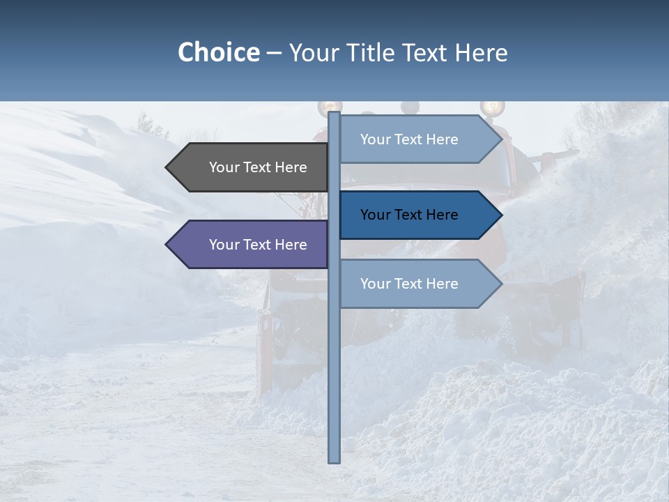 A Snow Plow Is Dumping Snow On A Road PowerPoint Template