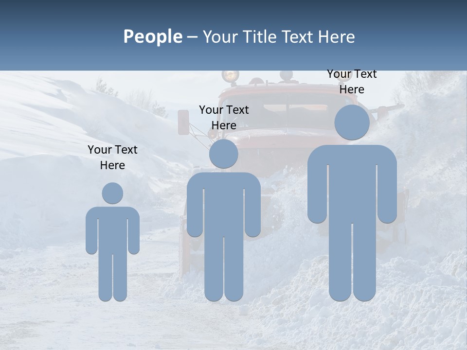 A Snow Plow Is Dumping Snow On A Road PowerPoint Template