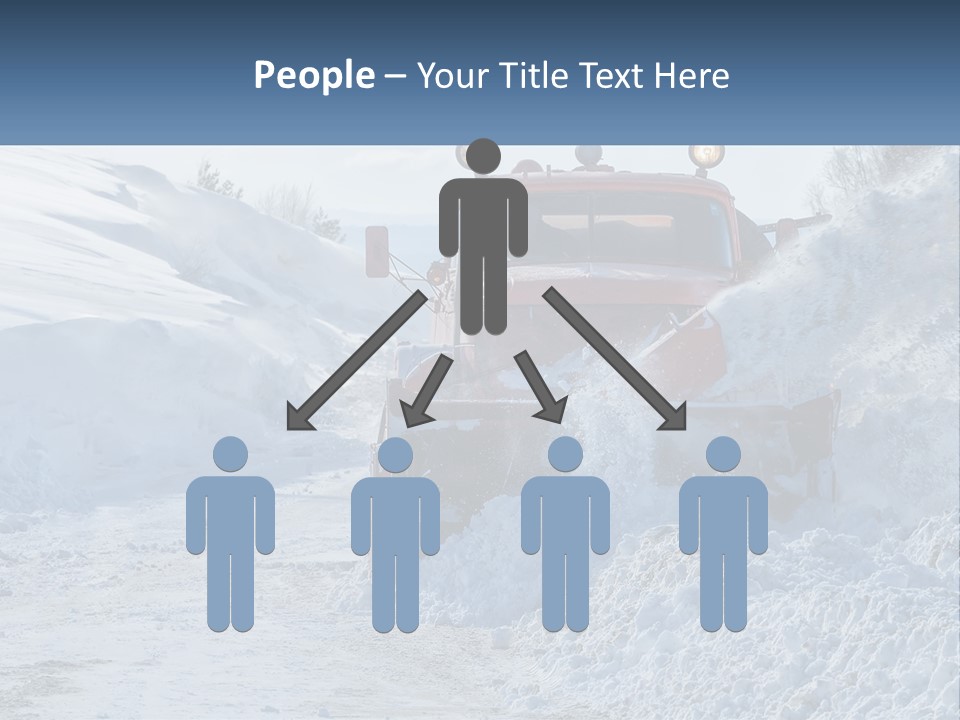 A Snow Plow Is Dumping Snow On A Road PowerPoint Template