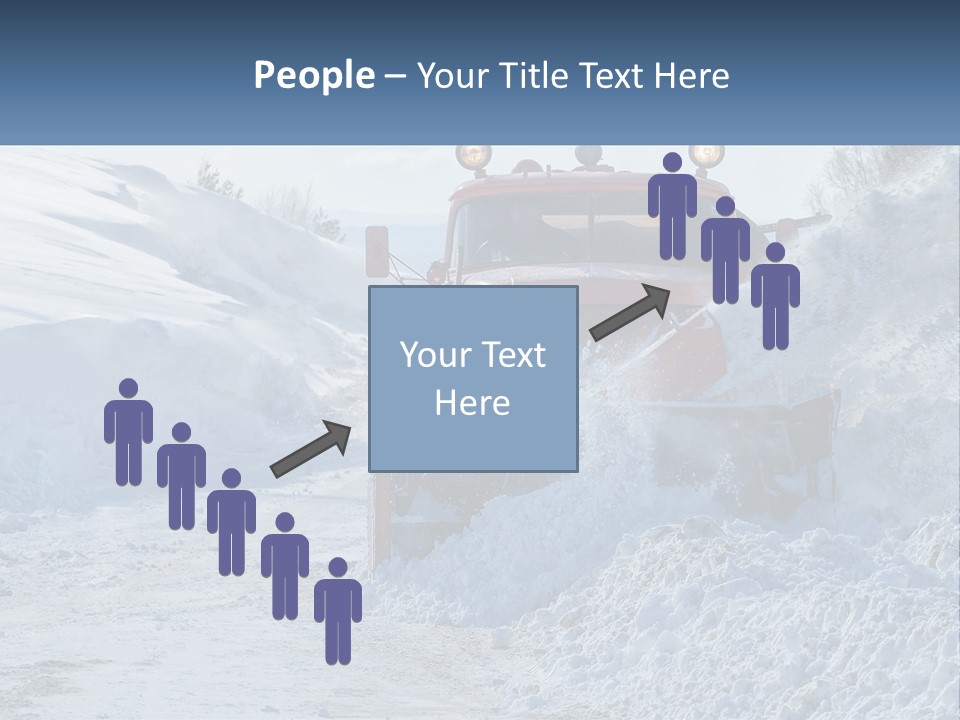 A Snow Plow Is Dumping Snow On A Road PowerPoint Template