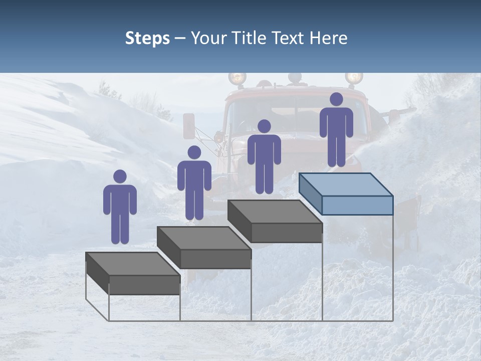 A Snow Plow Is Dumping Snow On A Road PowerPoint Template