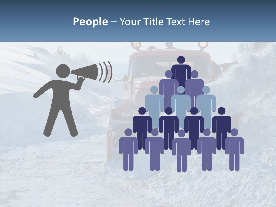 A Snow Plow Is Dumping Snow On A Road PowerPoint Template