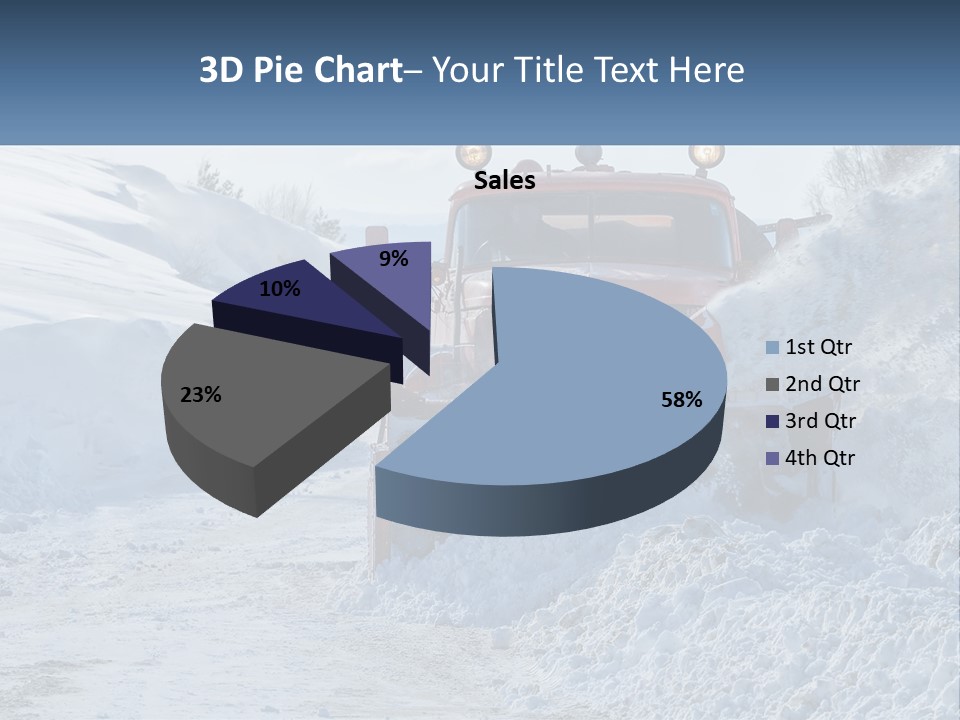 A Snow Plow Is Dumping Snow On A Road PowerPoint Template