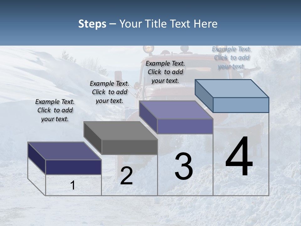 A Snow Plow Is Dumping Snow On A Road PowerPoint Template