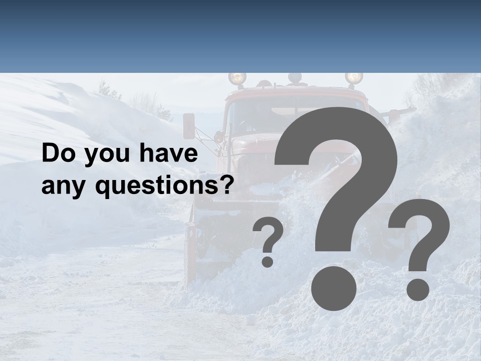 A Snow Plow Is Dumping Snow On A Road PowerPoint Template