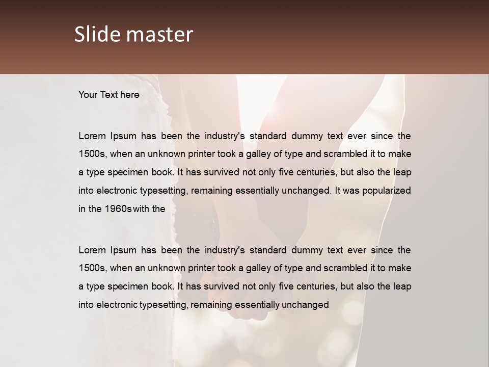 A Couple Holding Hands With The Sun Shining Behind Them PowerPoint Template