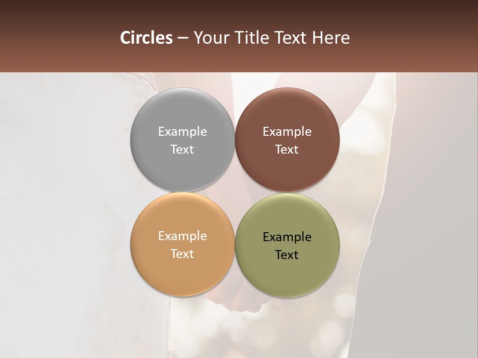 A Couple Holding Hands With The Sun Shining Behind Them PowerPoint Template