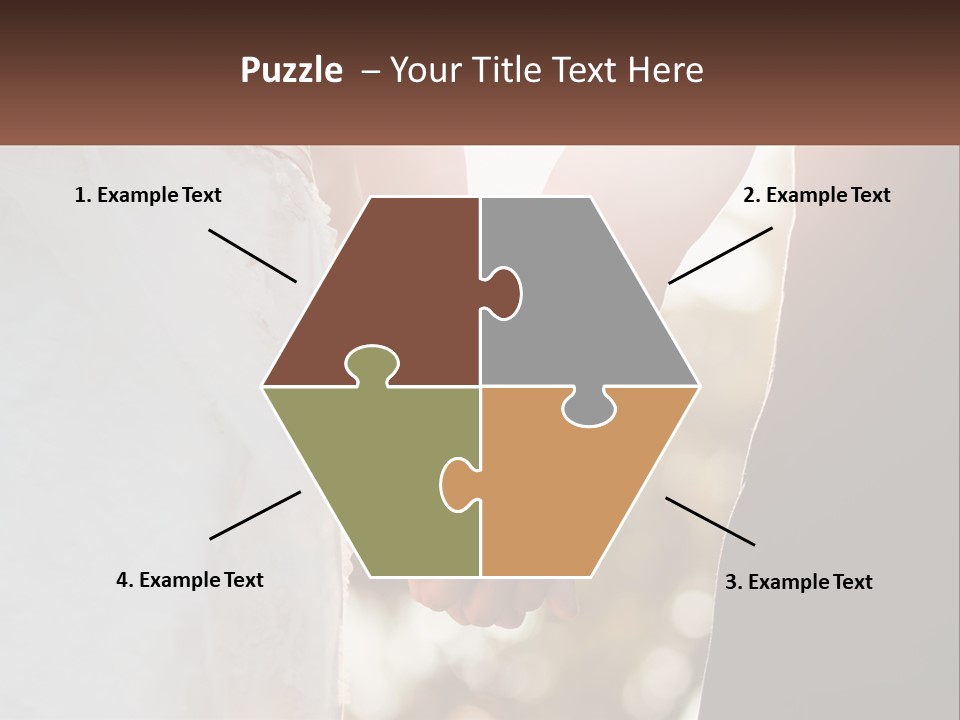 A Couple Holding Hands With The Sun Shining Behind Them PowerPoint Template