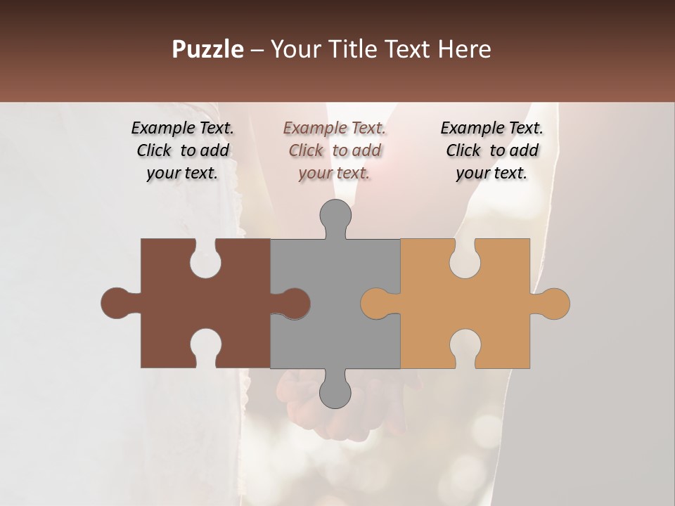 A Couple Holding Hands With The Sun Shining Behind Them PowerPoint Template