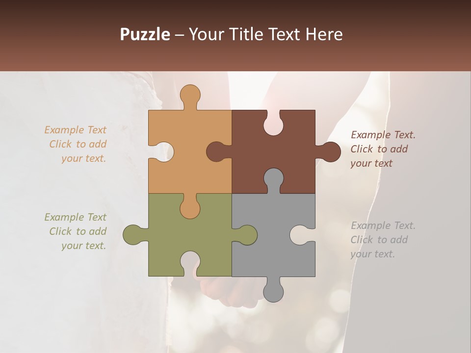 A Couple Holding Hands With The Sun Shining Behind Them PowerPoint Template