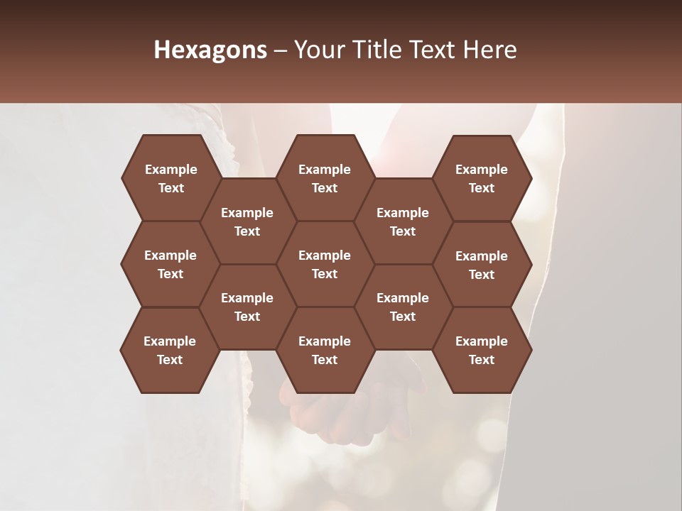 A Couple Holding Hands With The Sun Shining Behind Them PowerPoint Template