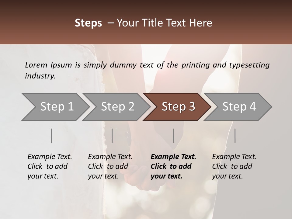A Couple Holding Hands With The Sun Shining Behind Them PowerPoint Template