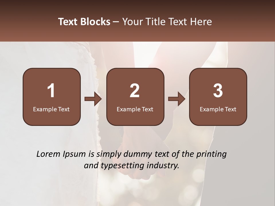 A Couple Holding Hands With The Sun Shining Behind Them PowerPoint Template