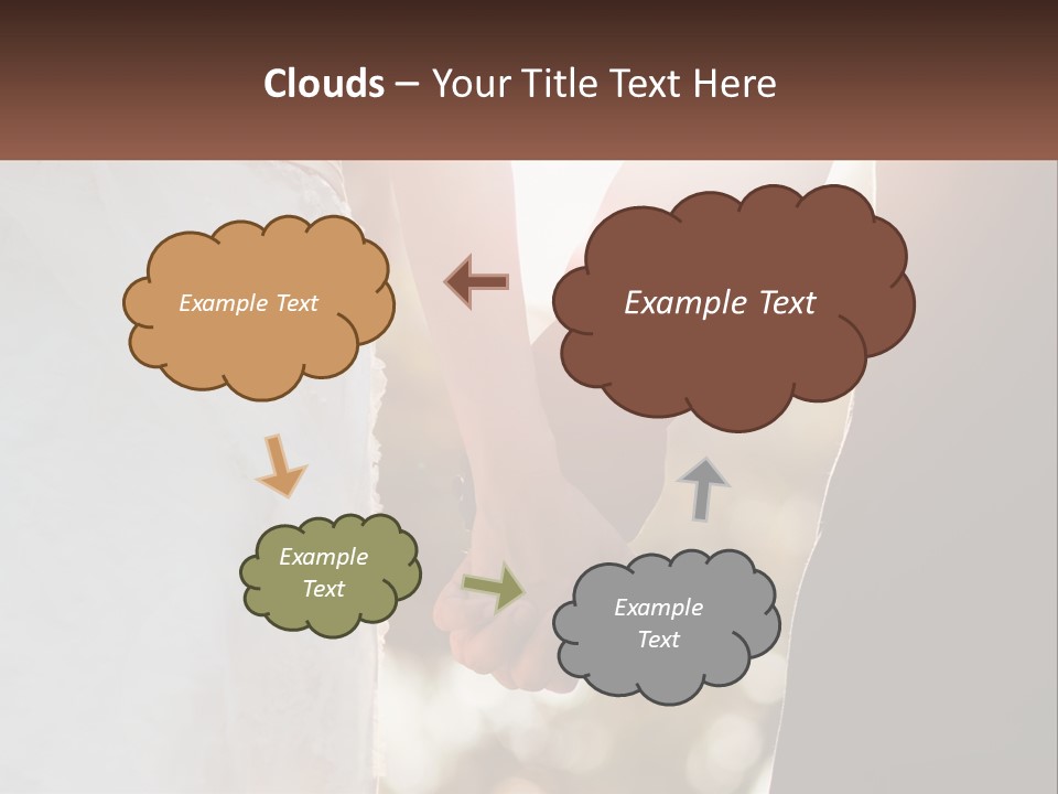 A Couple Holding Hands With The Sun Shining Behind Them PowerPoint Template