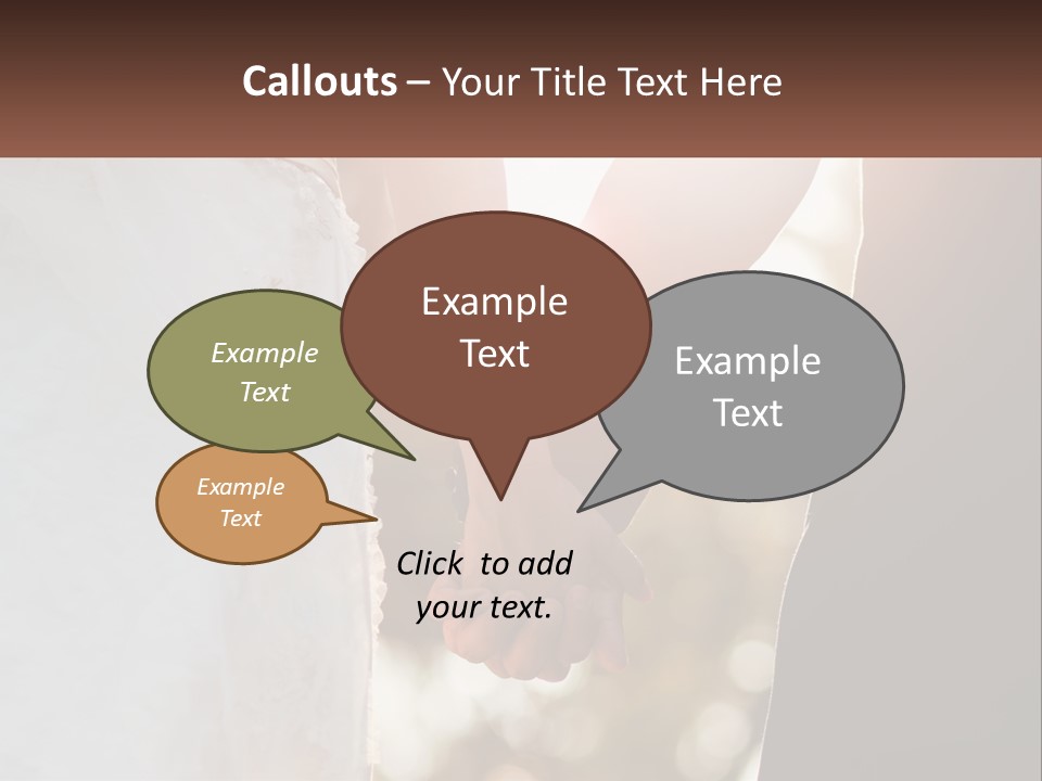 A Couple Holding Hands With The Sun Shining Behind Them PowerPoint Template