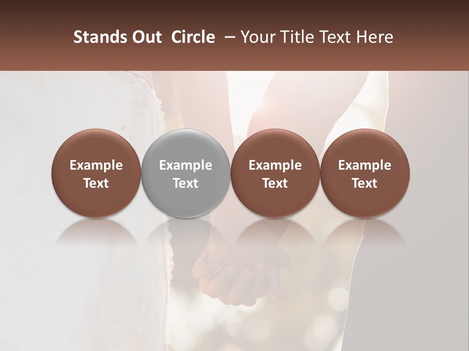 A Couple Holding Hands With The Sun Shining Behind Them PowerPoint Template