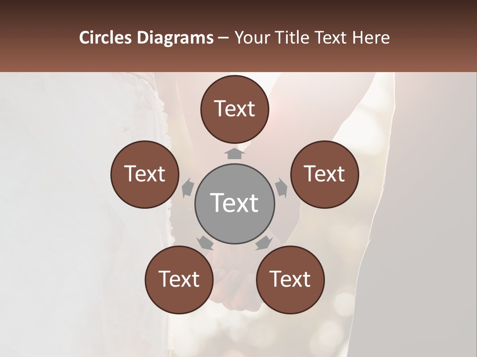 A Couple Holding Hands With The Sun Shining Behind Them PowerPoint Template