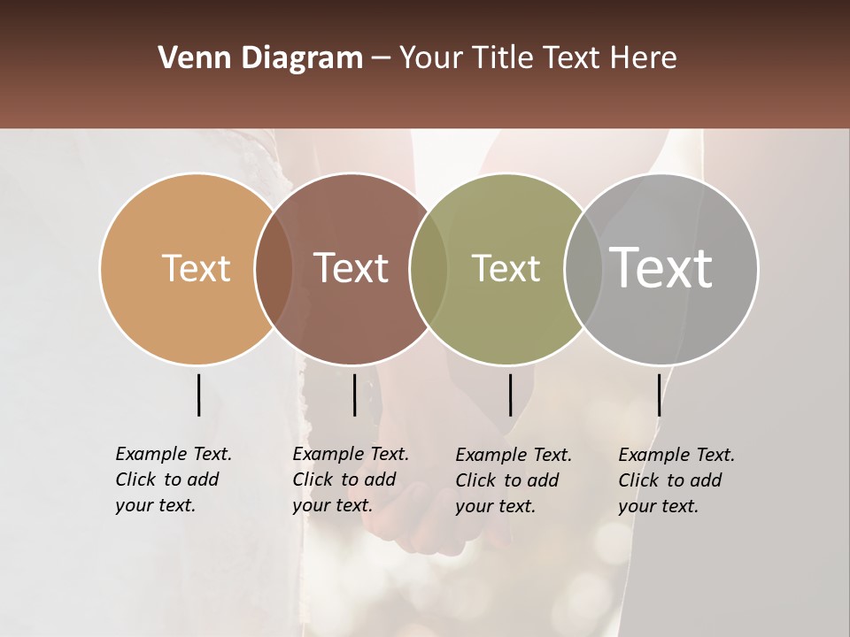 A Couple Holding Hands With The Sun Shining Behind Them PowerPoint Template