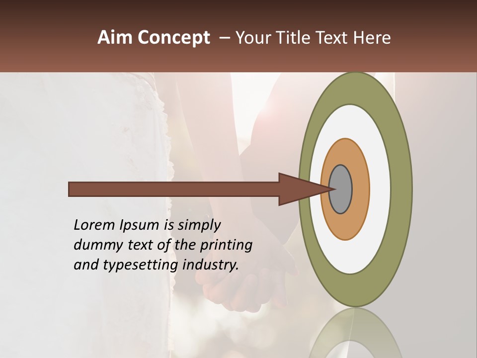 A Couple Holding Hands With The Sun Shining Behind Them PowerPoint Template